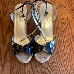 Guess Black Espadrille Slingback Elegance